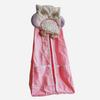 100% cotton Owl Nursery Diaper Stacker with Pockets Pink Owl Baby Diaper Hanging Bag Nursery Organizer for Cribs (pink owl) view 3
