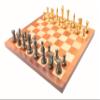 16" X 16 Collectible Acacia Wood Chess Game Board Set+Brass Pieces view 1