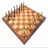 16" X 16" Collectible Acacia Wood Chess Game Board Set+Brass Pieces view 2