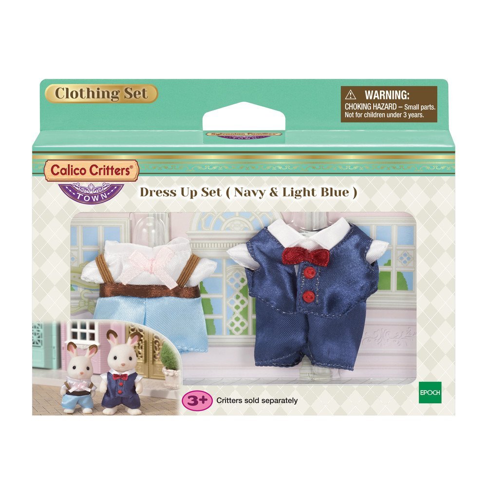 Calico Critters Town Dress up Set for 36 months to 96 months (Navy & Light Blue)