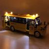 9" Pull Back School Bus,Light Up & Sounds Die-cast Metal Toy Vehicles with Bright Yellow and Openable Doors view 4