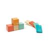 8 Piece Tegu Pocket Pouch Magnetic Wooden Block Set, Sunset view 2