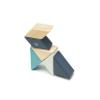 6 Piece Tegu Pocket Pouch Prism Magnetic Wooden Block Set, Blues view 3