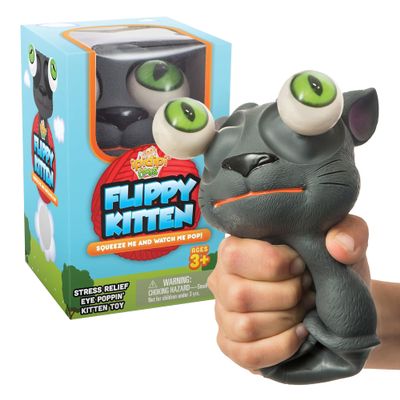 IPIDIPI TOYS Flippy Kitten Squishy Eye Popping Cat - Halloween Squishy Toys for Trick or Treat - Fun Fidget Toy, Birthday Party Favors, Halloween Goodie Bag Stuffers for Boys and Girls