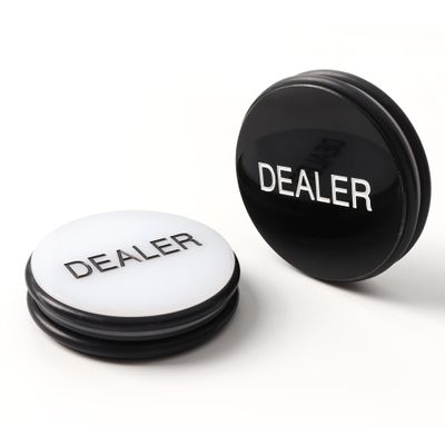 GSE Games & Sports Expert 3" Acrylic Dealer Button, Casino Grade Poker Button for Gambling Card Games, Texas Hold'em, Poker Nights, Tournaments