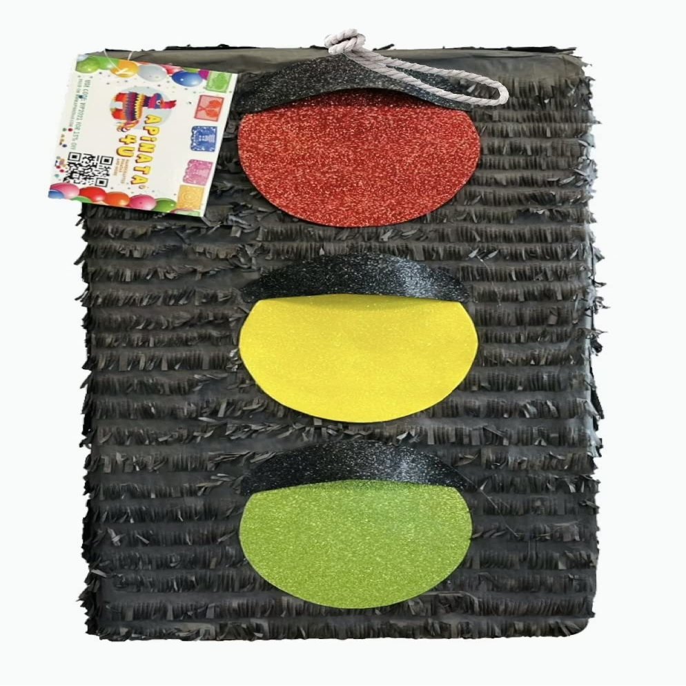 20" Tall Traffic Light Piata Red Yellow Green Light Stop Sign Happy Birthday Piata Large Traffic Light Piata Red Yellow Green Light Stop Sign Happy Birthday Piata