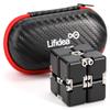 Lifidea Aluminum Alloy Metal Infinity Cube Fidget Cube (6 Colors) Handheld Fidget Toy Desk Toy with Cool Case Infinity Magic Cube Relieve Stress Anxiety ADHD OCD for Kids and Adults (Black) view 1