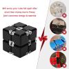 Lifidea Aluminum Alloy Metal Infinity Cube Fidget Cube (6 Colors) Handheld Fidget Toy Desk Toy with Cool Case Infinity Magic Cube Relieve Stress Anxiety ADHD OCD for Kids and Adults (Black) view 4