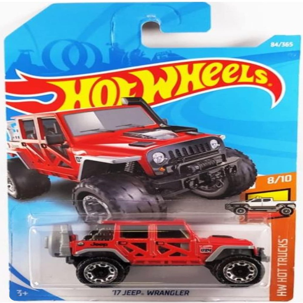 Hot Wheels 2018 50th Anniversary Hot Trucks '17 Jeep Wrangler 84/365, Red