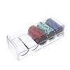 GSE Games & Sports Expert Acrylic Poker Chip Tray with Cover Options, Casino Grade Poker Chips Holder, Each Holds 100 Chips (1-Pack) view 1
