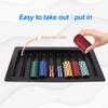 GSE Games & Sports Expert Casino Poker Chip Tray, Holds 500 Chips, Las Vegas Style Dealer Table Chips Holder for Poker Chips view 4