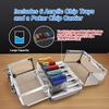 GSE Games & Sports Expert Acrylic Poker Chip Case with 6 Chip Trays, Holds 600 Chips, Casino Grade Poker Chips Holder for Poker Chips view 4