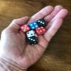 100 Bulk 16mm Dice 4 Color Assortment (Red, Blue, Black and White) view 2