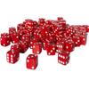 100 Bulk 16mm Dice 4 Color Assortment (Red, Blue, Black and White) view 4