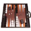 19-inch Premium Backgammon Set - Dark Brown Board view 1