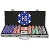 500 Ct. Holiday Custom Poker Chip Set with Your Logo or Artwork on Poker Chips and Case Included view 1