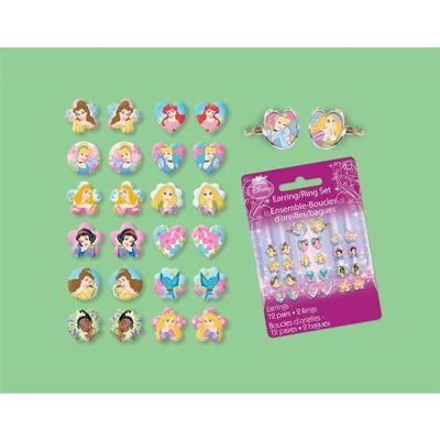 Disney Princess Earring and Ring Set