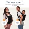 Beco Toddler Carrier (20-60 lbs) with Extra Wide Seat, 100% Cotton - Front-Carry & Backpack Style - Lightweight & Ergonomic Sling Carrier for Children from 18months - Metro Black view 2