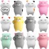 Outee 12 Pcs Mochi Animals Toys Cute Mochi Cat Stress Relief Toys Mochi Animals Party Favors for Kids Mini Animals Cat Easter Gifts for Kids Adults view 1