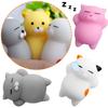 Outee 12 Pcs Mochi Animals Toys Cute Mochi Cat Stress Relief Toys Mochi Animals Party Favors for Kids Mini Animals Cat Easter Gifts for Kids Adults view 4