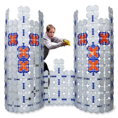Blaster Boards: 4 Pack - Kids Fort Building Kit - Creative Nerf War Playset - Build Nerf Bunker & Nerf Targets - Durable Nerf War Obstacles for Nerf Battles & Laser Tag