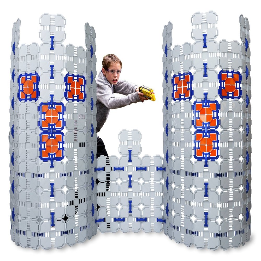 Blaster Boards: 4 Pack - Kids Fort Building Kit - Creative Nerf War Playset - Build Nerf Bunker & Nerf Targets - Durable Nerf War Obstacles for Nerf Battles & Laser Tag