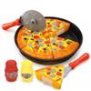 11 PCS Pizza Party Toy Play Set for Kids, Pizza Pie Pretend Play Food - Slice and Serve Plastic Kitchen Cooking and Cutting Playset view 1
