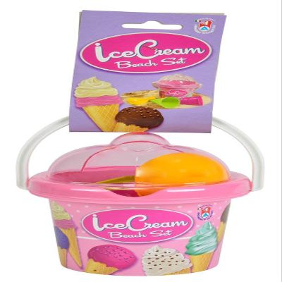 Androni Beach Pail and Sand Toy Set, Ice Cream Shop (5-Piece)