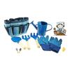 Apol Gardening Tool Set for Kids Children Includes Watering Can Gloves Shovel Rake Fork and Carry Bag Girls Boys Gift (Blue) view 1