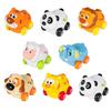 AZ Trading & Import PS376 Cartoon Animals Friction Push & Go Toy Cars Play Set of 8 Panda, Cat, Elephant, Dog, Lion, Tiger & Sheep view 1