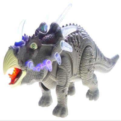 AZ Trading & Import D632-Green Walking Triceratops Dinosaur Toy w/ Lights & Sounds Green