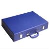 19-inch Premium Backgammon Set - Large Size - Indigo Blue Board, White and Navy Blue Points view 2