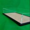 15 x 15 x 26 Inch Table Top Clear Acrylic Display Case for Dolls with LED lightings Black Frame view 1