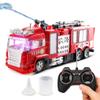 Liberty Imports RC Rescue Fire Engine Toy Truck Radio Control Electric R/C Fire Truck with Lights, Sound, Working Water Cannon Pump Shoots and Squirts Water Toys for Kids view 1