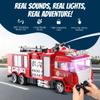 Liberty Imports RC Rescue Fire Engine Toy Truck Radio Control Electric R/C Fire Truck with Lights, Sound, Working Water Cannon Pump Shoots and Squirts Water Toys for Kids view 3