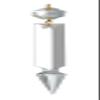 B&P Lamp Spear Type, Nickel Pin 4 Inch (100MM) Uncut Crystal Chandelier Light Replacement Pendant Prism view 1
