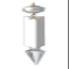 B&P Lamp Spear Type, Nickel Pin 4 Inch (100MM) Uncut Crystal Chandelier Light Replacement Pendant Prism view 2