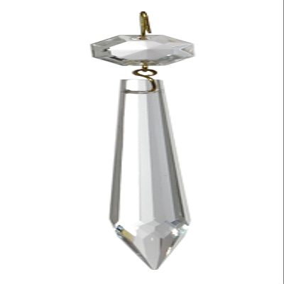 B&P Lamp 4" (100mm) French U-Drop Prism, Brass pin