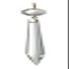 B&P Lamp 4" (100mm) French U-Drop Prism, Brass pin view 1