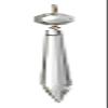 B&P Lamp 4" (100mm) French U-Drop Prism, Brass pin view 2