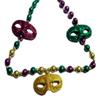 3 Glitter Masks Mardi Gras Beads Party Favor Necklace view 1