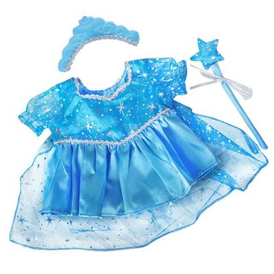 Blue Snow Princess Gown Outfit Teddy Bear Clothes Fits Most 8"-10" Stuffed Animals