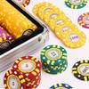 Versa Games Poker Chips - Clay Poker Chips Set - 13.5g 500 Piece Stripe Suited Poker Set with Numbers Denomination - Poker Set Case view 2