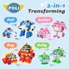 Robocar Poli 4" Transforming Robot - Helly Transforming Helicopter Action Rescue Toy Figure, STEM Educational Gift for Toddlers and Kids Age 1+ view 2