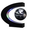 Senders Floating Globe with LED Lights C Shape Magnetic Levitation Floating Globe World Map for Desk Decoration (Black-Silver) view 1