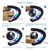 Senders Floating Globe with LED Lights C Shape Magnetic Levitation Floating Globe World Map for Desk Decoration (Black-Silver) view 4
