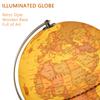 TTKTK Illuminated World Globe for Adults & Kids with Wooden Stand,Built in LED Lamp for Illuminated Night View Antique Globe for Home Dcor and Office Desktop 8inch view 3
