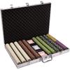 Claysmith Gaming 1,000 Ct The Mint Poker Set - 13g Clay Composite Chips with Aluminum Case, Playing Cards, & Dealer Button view 1