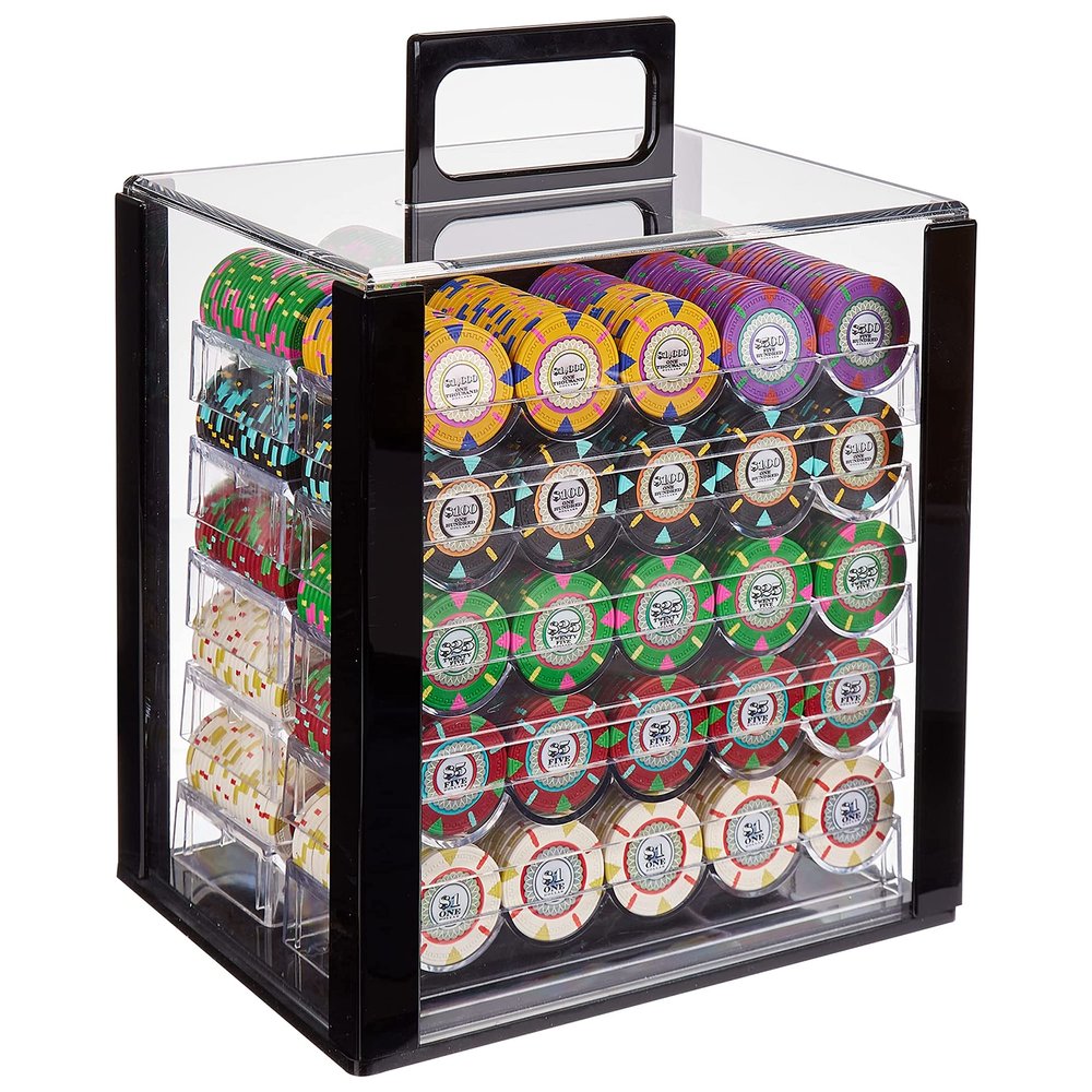 Claysmith Gaming 1000-Count 'The Mint' Poker Chip Set in Acrylic Case, 13.5gm