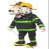 25" Dalmatian Firefigher, Firedog, Full Body, Ventriloquist Style, Animal Puppet view 1